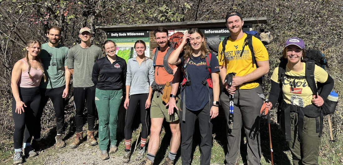 B&N young professional group enjoying a group hike