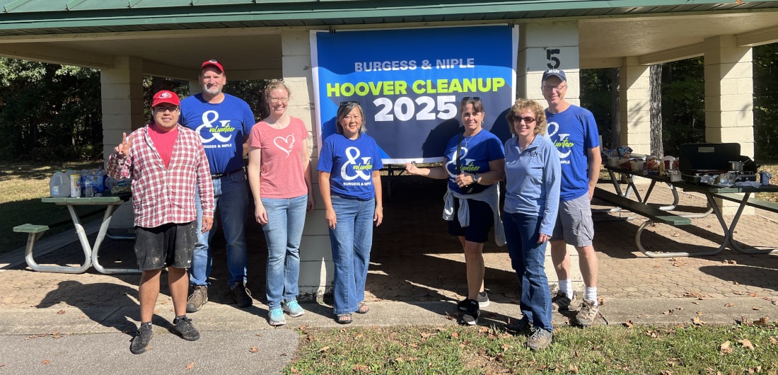 Group of employees participating in Hoover dam cleanup