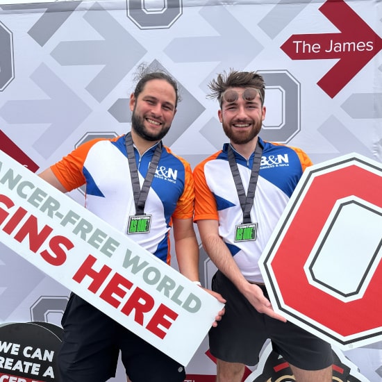 B&N employees participating in Peletonia event